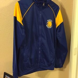 Warriors zip up jacket. size S but it runs big